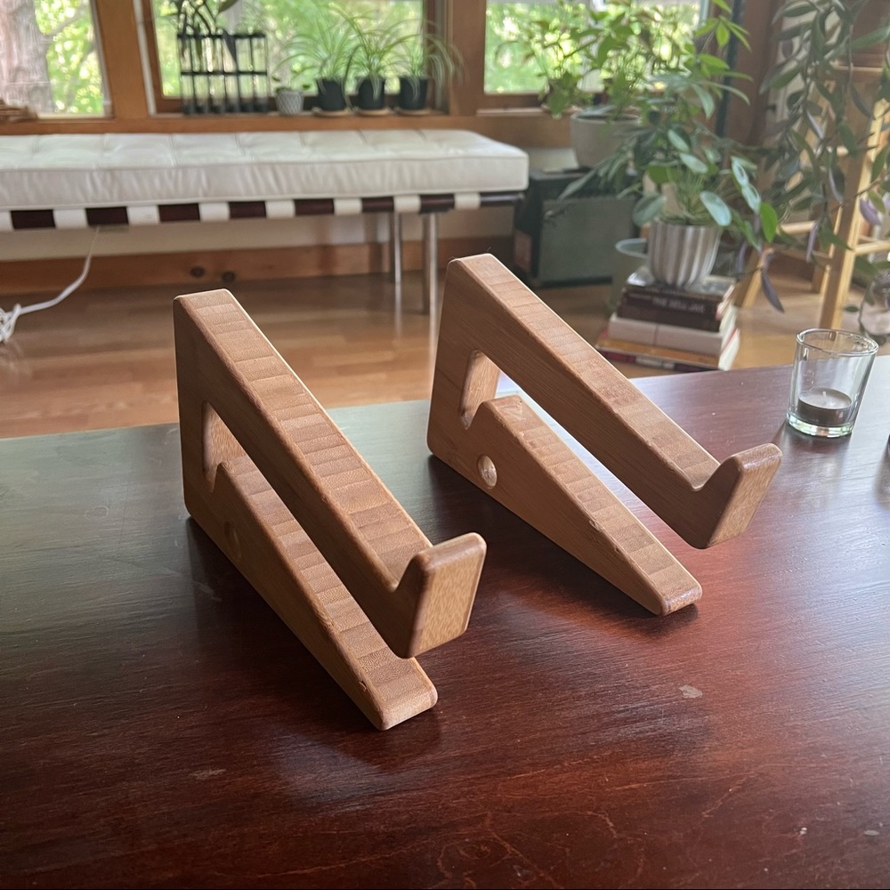 Bamboo laptop stand, handmade!